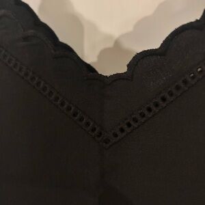 Black Scalloped Edge Top